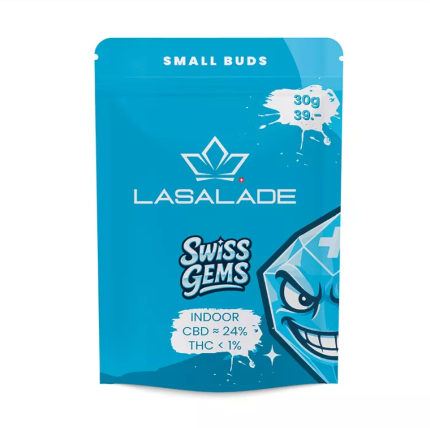Swiss Gems - Fleurs de CBD indoor Suisse - La Salade | 30g