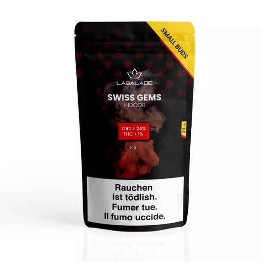 Swiss Gems - Fleurs de CBD indoor Suisse - La Salade | 30g